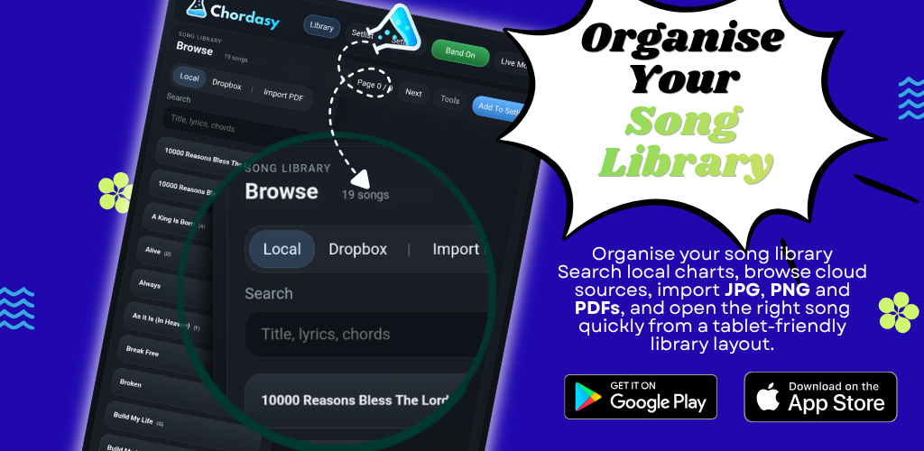 Organise your song library feature card