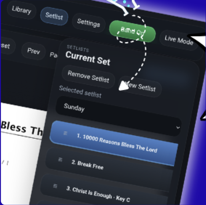 Build setlists fast feature card